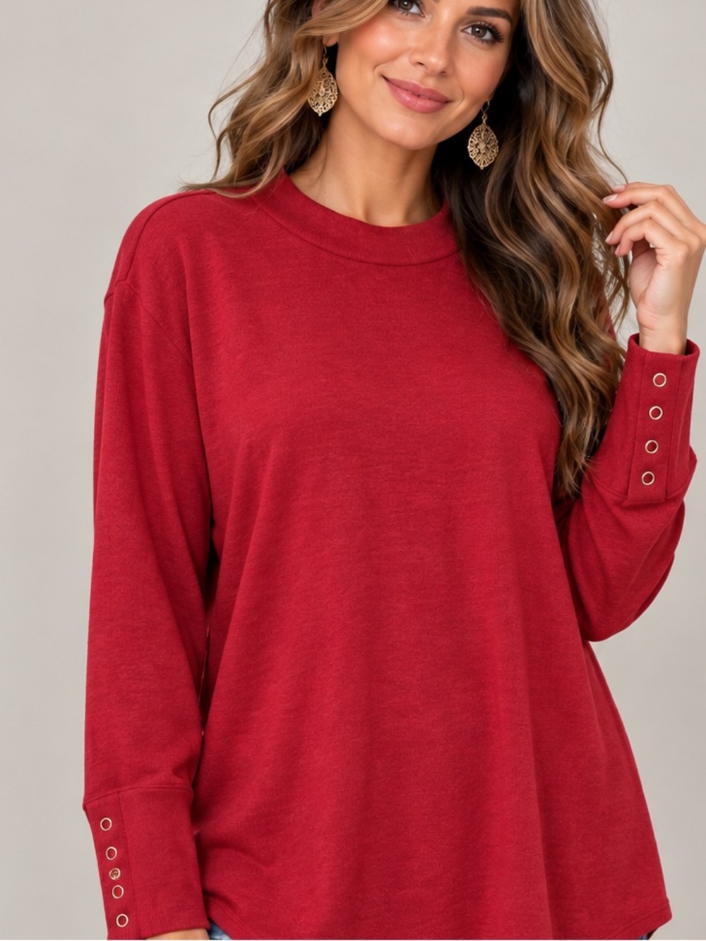 ❤️✨ Rafaella Cuff Detail Long Sleeve Top • NWT • Size XL ✨❤️